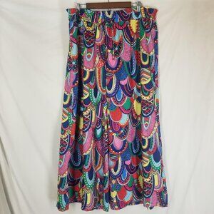 Boho Bold Artsy Palazzo Pants | Wide Leg | Size 4X | Dopamine Fashion